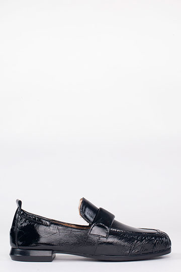 22211P LENA SuperLuxe Black+Fur Flats By Homers