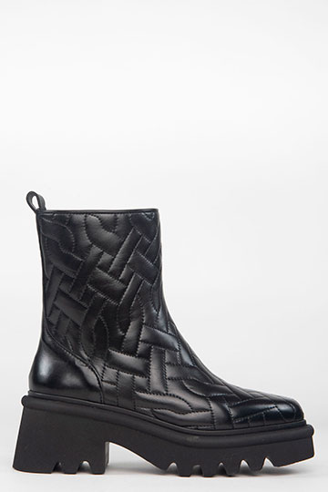 Heeled ankle boots LYS Foulard Black by Homers Shoes Main View