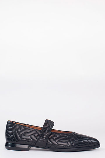 Flats CATY Foulard Black by Homers Shoes Main View