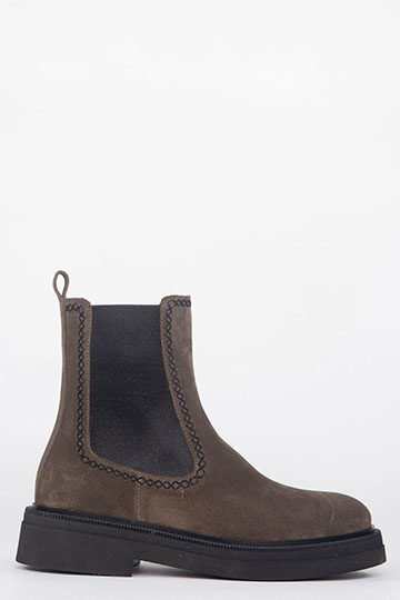 Flat ankle boots SIENA Crosta Muschio by Homers Shoes Main View