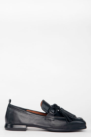 Flats LENA Foulard Black by Homers Shoes Main View