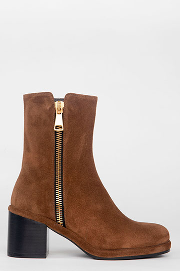 Heeled ankle boots SONIA Crosta Chestnut by Homers Shoes Main View